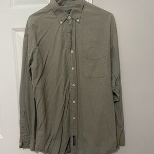 American Eagle Outfitters Green Casual Button Down Shirt